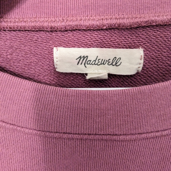 Madewell (Re)sourced Cotton Crew Neck Pullover Sweatshirt in Cloudberry Size S - Picture 4 of 4
